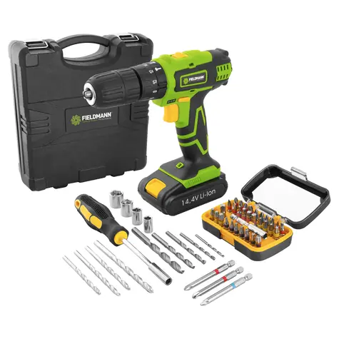 FIELDMANN FDV 10352-55AR / Aku vrtačka / Li-Ion / 14.4 V / 2000 mAh / 35 Nm / 13 mm