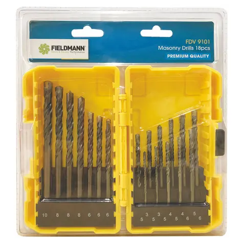 FIELDMANN FDV 9101 / Sada vrtáku do zdiva 18 ks