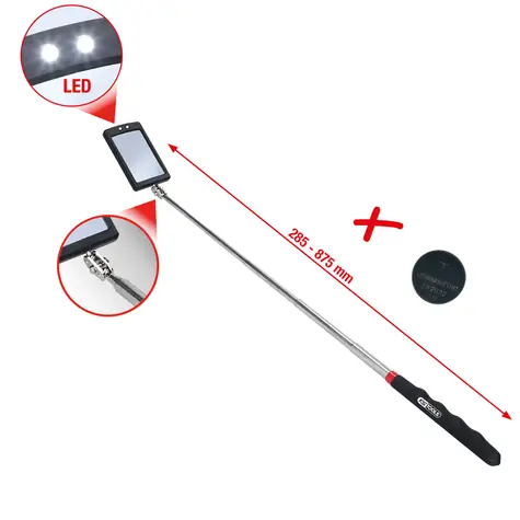 KS Tools Flexibilní inspekční zrcátko s osvětlením