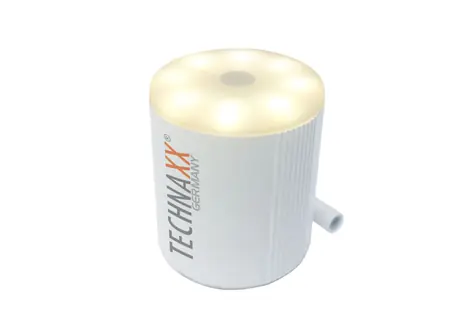 Technaxx TX-261 Mini bateriová vzduchová pumpa, bílá / 1300mAh / 13.5W / 180L za min