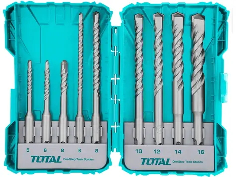 TOTAL-TOOLS industrial Vrtáky sada 9ks / SDS Plus