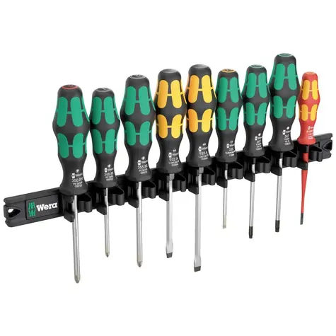 WERA 9650 Magnetická lišta sada šroubováků Kraftform - 9 dílný