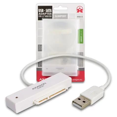 AXAGON ADSA-1S, USB2.0 - SATA HDD/SSD adaptér vč. 2.5