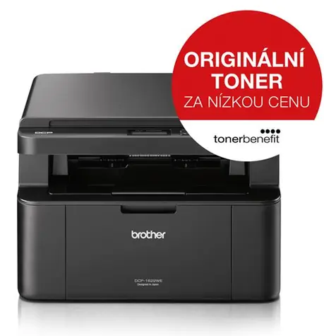 Brother DCP-1622WE / A4 / Laser / 2400 x 600 dpi / černobílá / tisk / kopírování / sken / USB / Wi-Fi