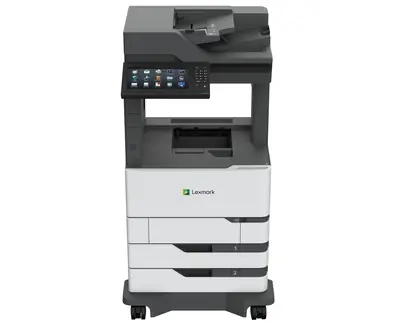 Lexmark MX822ade / čb laserová multifunkce / A4 / 1200x1200dpi / 52ppm / 2048MB / dup / LAN / USB