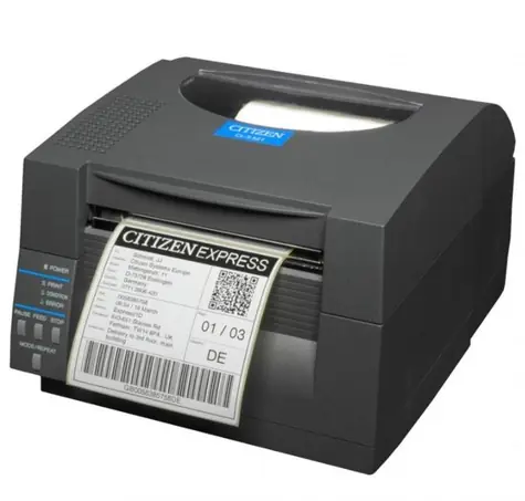 Citizen CL-S521II / Stolní tiskárna štítků / DT / 203dpi / RS-232 / USB / max. šíře média 108mm / černá