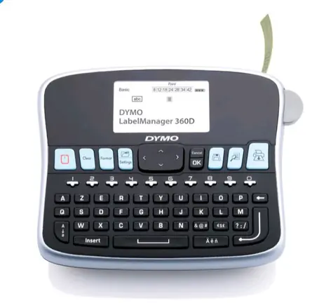Dymo LabelManager 360D / Tiskárna samolepicích štítků / šíře pásky: D1 6 & 9 &12 &19mm