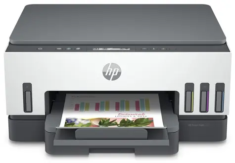 HP Smart Tank 720 / multifunkční tiskárna / A4 / skener / kopírka / tisk / 4800x1200dpi / USB / WiFi / BT / šedo-bílá
