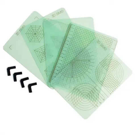 3DSimo Kreslící podložka pro 3D pera - rozšířená sada / 5 různých typů podložek