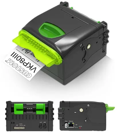Custom VKP80III (LAN) / kiosková termotiskárna / 58-80mm / 203dpi / USB / LAN / konektory z boku
