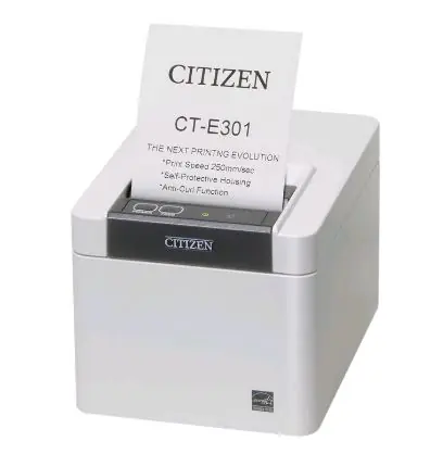 Citizen CT-E301 bílá / pokladní / 80mm / Termotiskárna / 203dpi / USB / řezačka