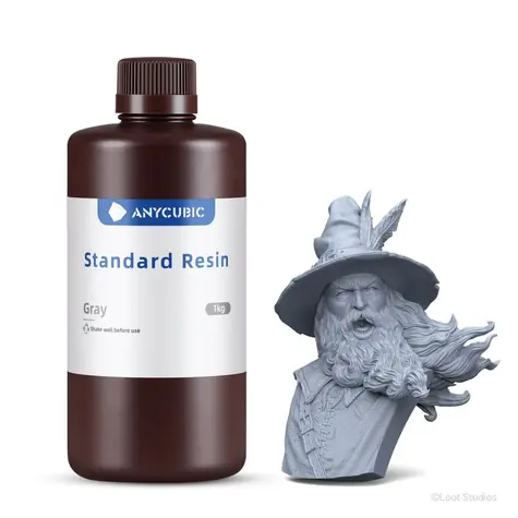 AnyCubic UV Resin Standard Grey 1 kg / UV pryskyřice - tekutý tiskový materiál