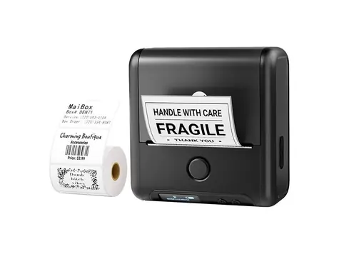 Phomemo Přenosná tiskárna štítků M200 černá / 203 dpi / termotiskárna / Bluetooth / USB