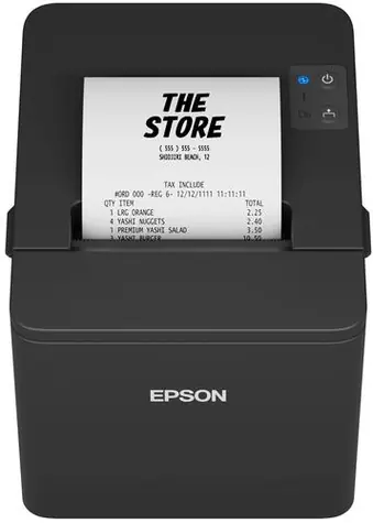 EPSON TM-T20IVI USB+RS-232+LAN černá / Pokladní termotiskárna / USB / RS-232 / LAN / řezačka / zdroj 