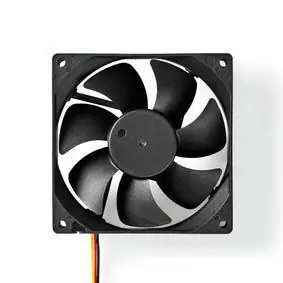Nedis DCFAN9225BK černá / Ventilátor / DC / 92 mm / 3-Pin / 26.7 dBA 